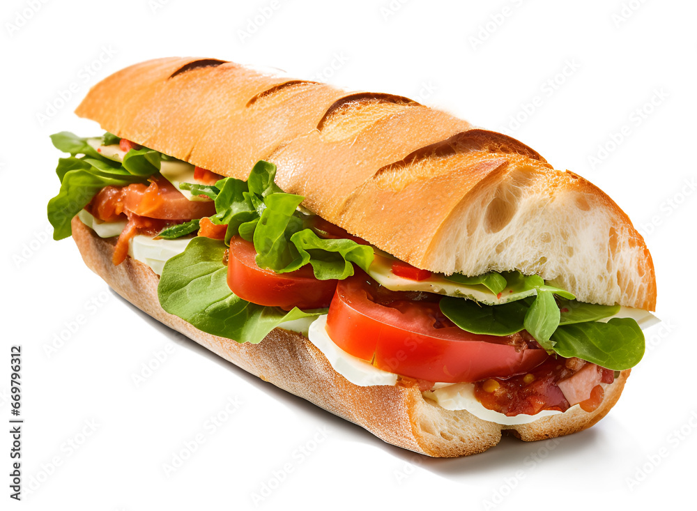Ciabatta sandwich isolated on transparent background png Ciabatta sandwich isolated on transparent background png