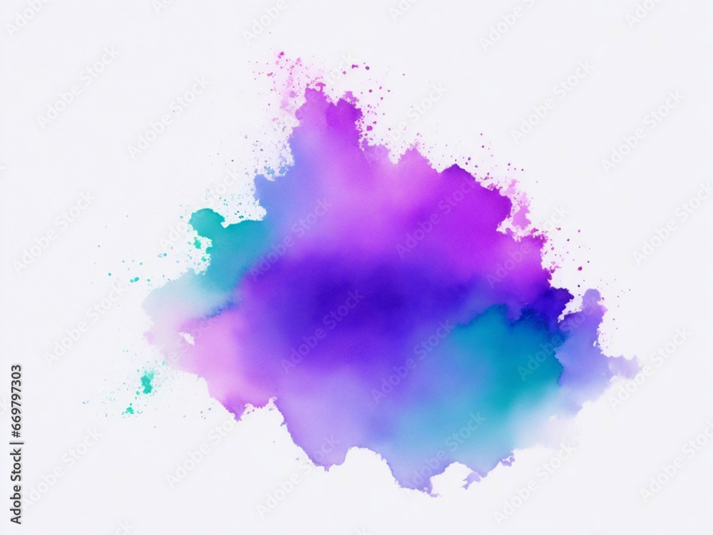 Watercolor stain on a transparent background.