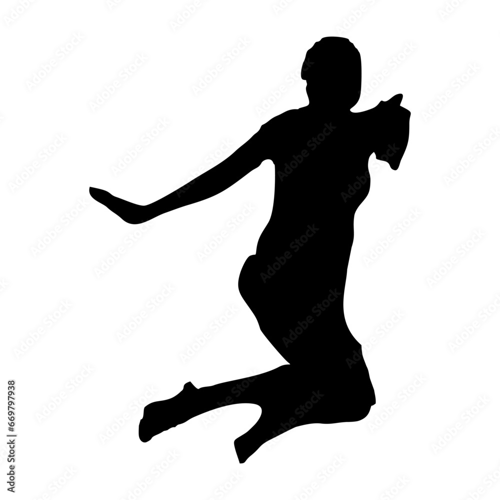 silhouette of person jumping silhouette of person jumping