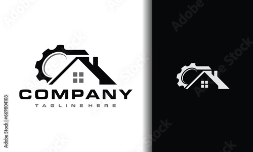 house roof window gear logo