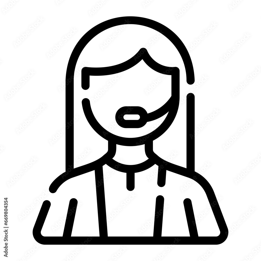call center Line Icon call center Line Icon