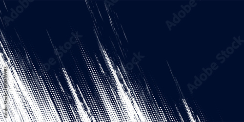 Dots halftone white dan blue color pattern gradient grunge texture background. Dots pop art comics sport style vector illustration. eps 10 photo