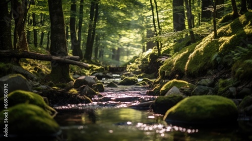 Free photo of a Natural Serenity Portrait of a Stream in the Forest