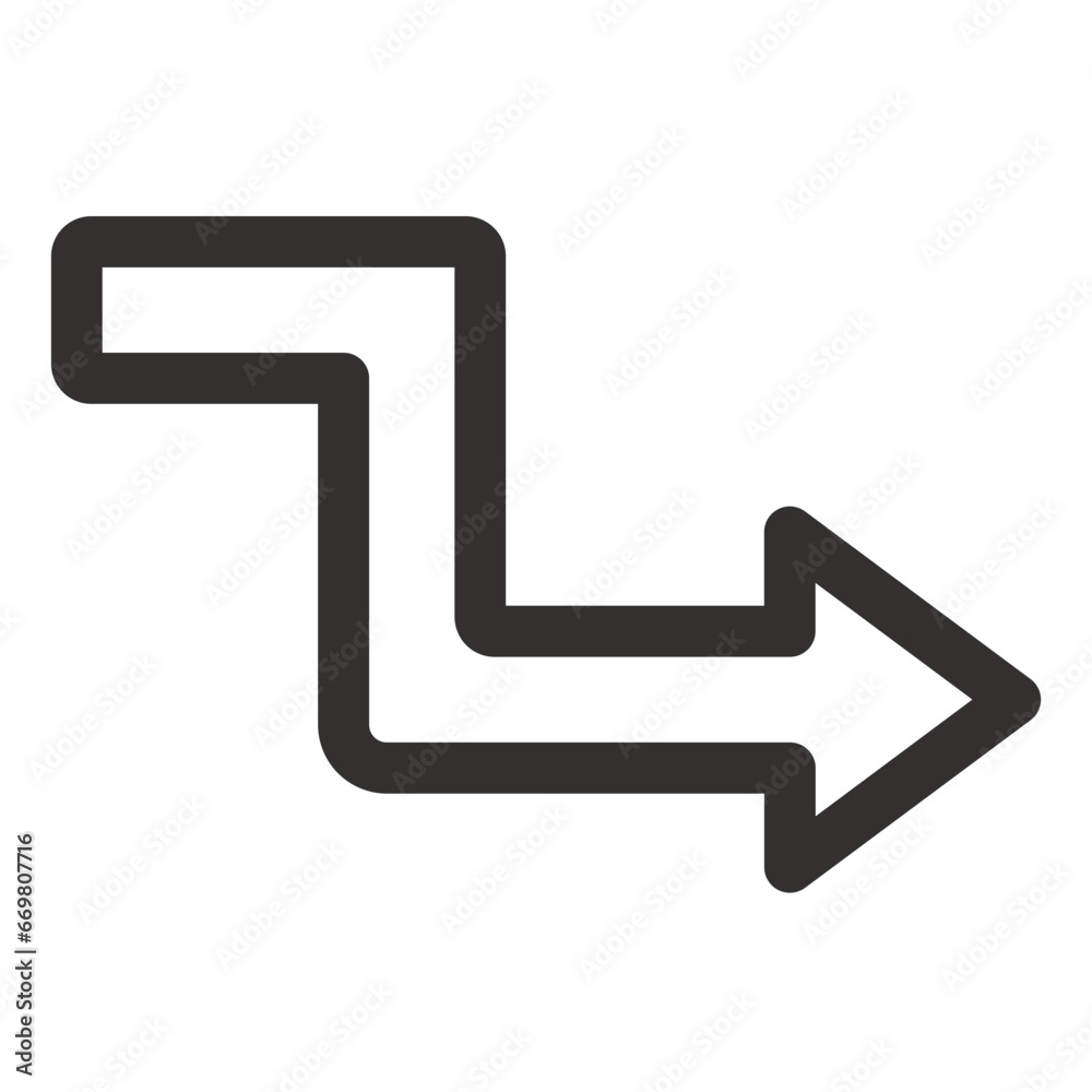 Zigzag Arrow Vector Outline Icon. Zigzag symbol. Zigzag Arrow icons. Zigzag Arrow collection. Zigzag Arrow - stock vector. Zigzag Arrow Vector Outline Icon. Zigzag symbol. Zigzag Arrow icons. Zigzag Arrow collection. Zigzag Arrow - stock vector.