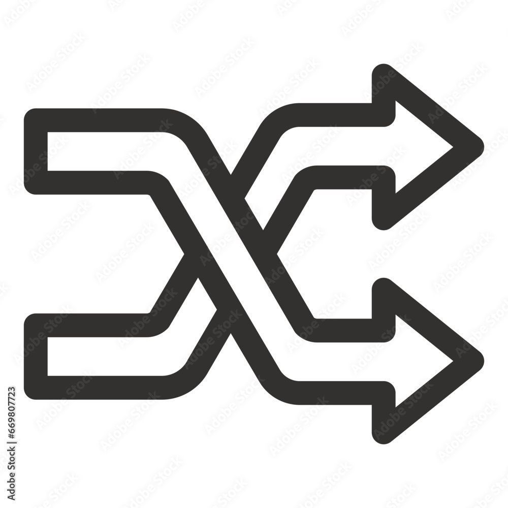 Shuffle Arrow Vector Outline Icon. Shuffle symbol. Shuffle Arrow icons. Shuffle Arrow collection. Shuffle Arrow - stock vector. Shuffle Arrow Vector Outline Icon. Shuffle symbol. Shuffle Arrow icons. Shuffle Arrow collection. Shuffle Arrow - stock vector.