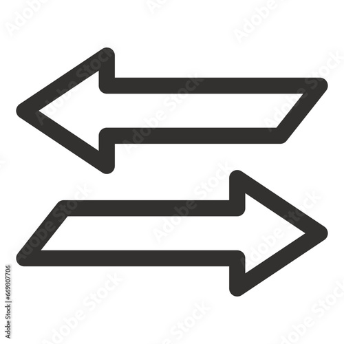 Swap Vector Outline Icon. Switch symbol. Swap Arrow icons. Swap Arrow collection. Swap Arrow - stock vector.