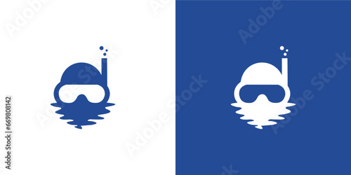 water sport scuba diving logo vector free editable