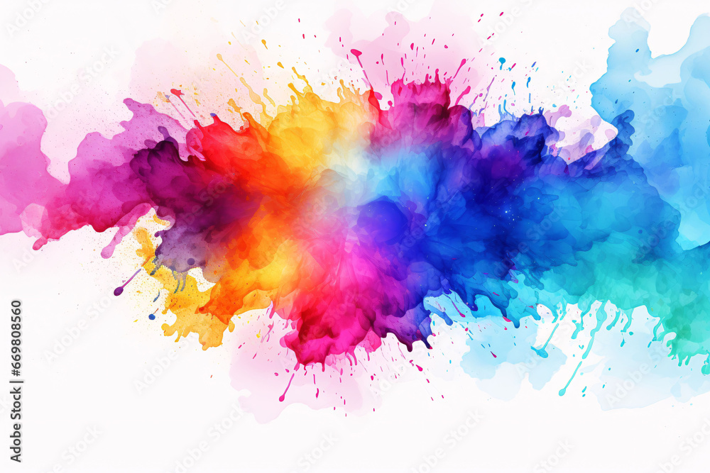 Fototapeta premium abstract watercolor Splash colorful generative ai