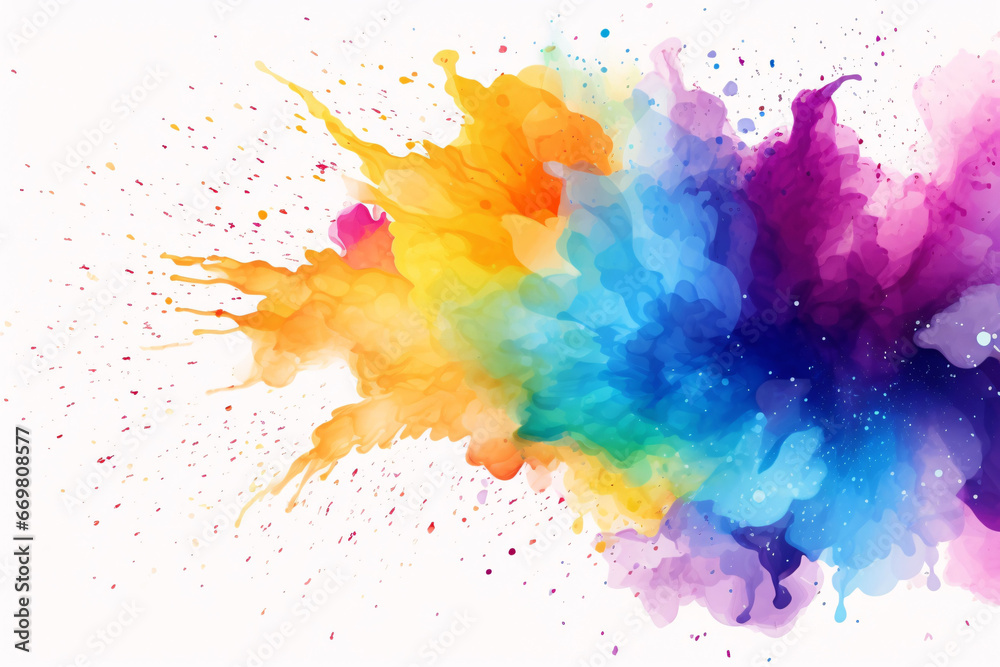 Fototapeta premium abstract watercolor Splash colorful generative ai