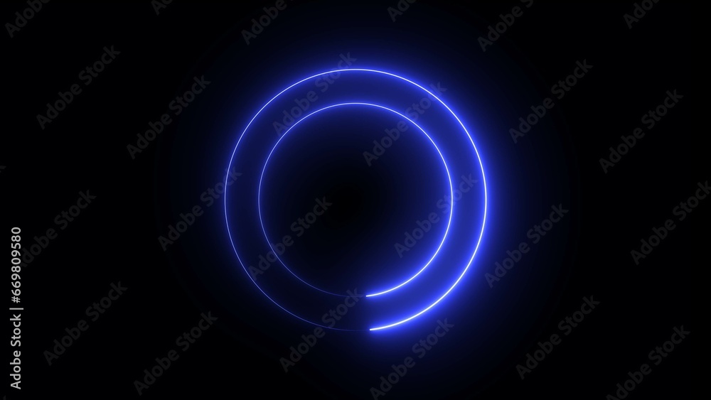 Abstract Neon Circle Frame. Set of round neon Border with double outline. Geometric pattern shape with copy space, futuristic graphic element for social media stories illustration. Abstract Neon Circle Frame. Set of round neon Border with double outline. Geometric pattern shape with copy space, futuristic graphic element for social media stories illustration.