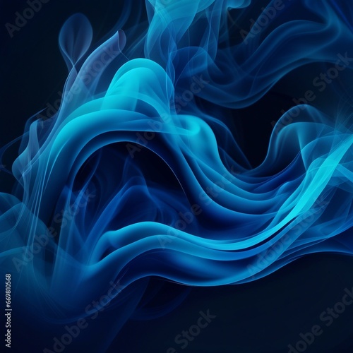 blue gradient flowing smoke illustration background