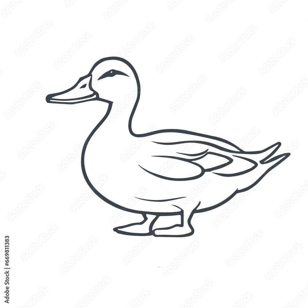 Duck symbolizing art design stock illustration Duck symbolizing art design stock illustration