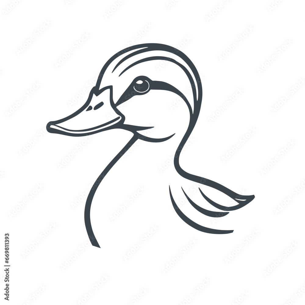 Duck symbolizing art design stock illustration Duck symbolizing art design stock illustration