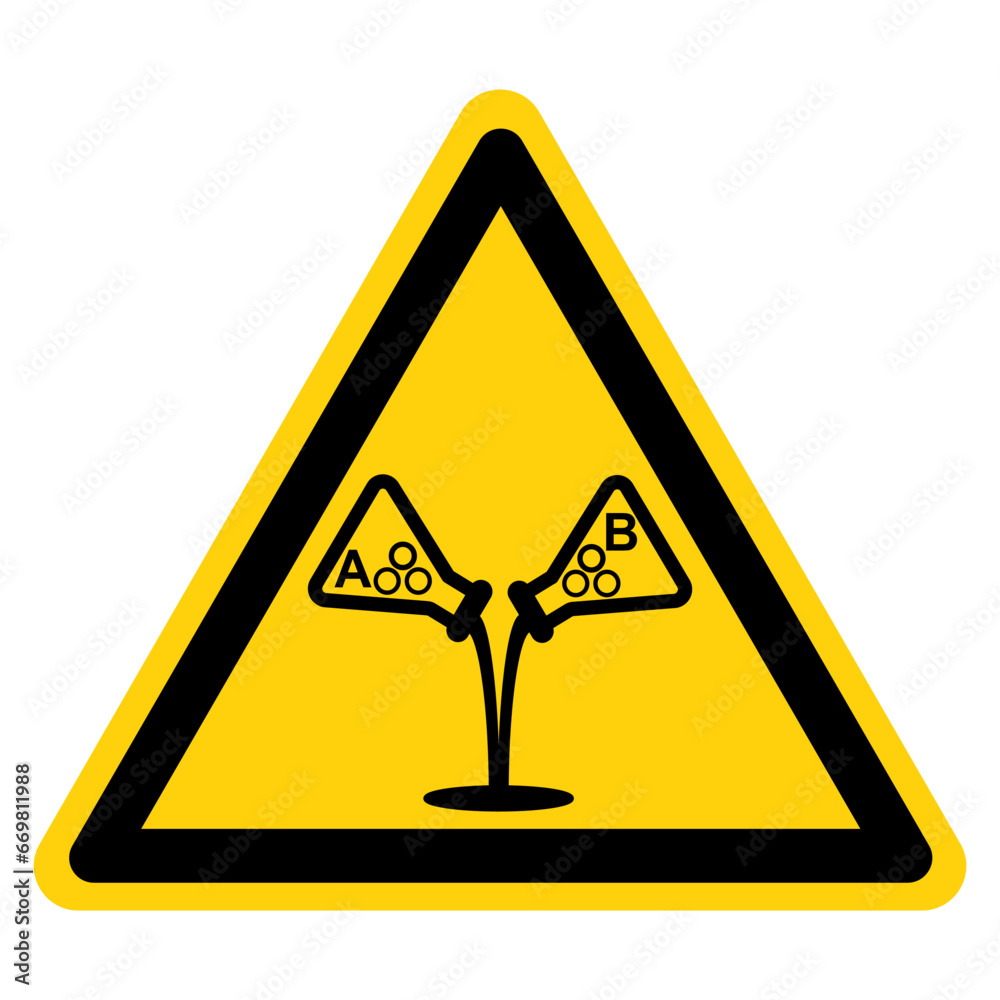Vetor de Do NOT mix brands and types of foam concentrate Symbol Sign ...
