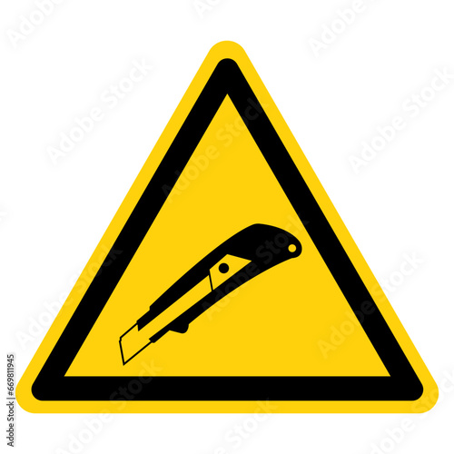 No Use The Cutter Symbol Sign ,Vector Illustration, Isolate On White Background Label .EPS10
