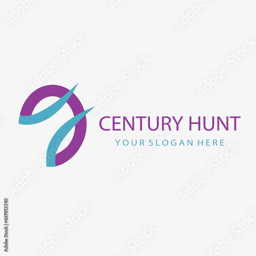 C H  unique  business logo design. C T logo icon with round circle concept for business.