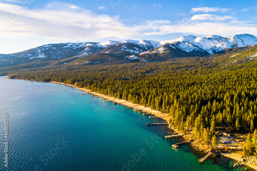 Aerial View of Incline Village at Lake Tahoe