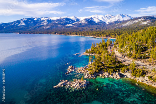 Aerial View of Incline Village at Lake Tahoe photo