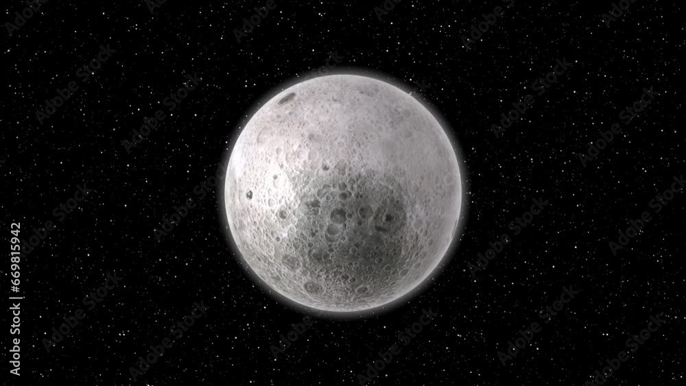 Animation of spinning Moon seen from space on galaxy backgrounds and green backgrounds. Concept space tourism business. Animation of spinning Moon seen from space on galaxy backgrounds and green backgrounds. Concept space tourism business.
