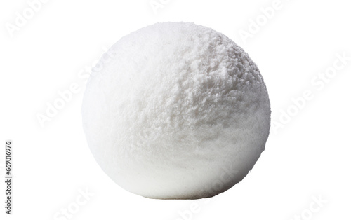 Amazing White Chalk Ball Isolated on Transparent Background PNG. © Haider