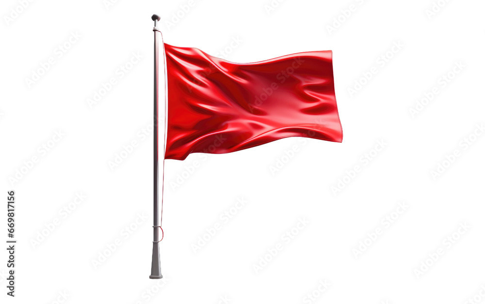 Stunning Red Corner Flag Isolated on Transparent Background PNG.