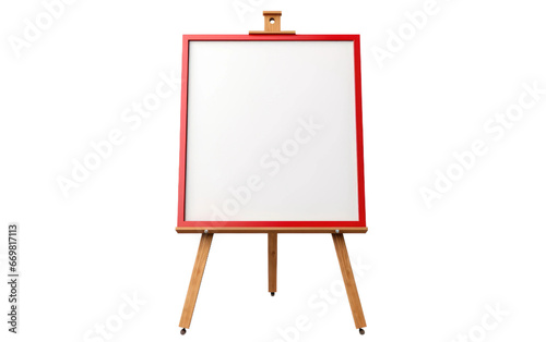 White Coaching Clipboard is Standing Isolated on Transparent Background PNG.