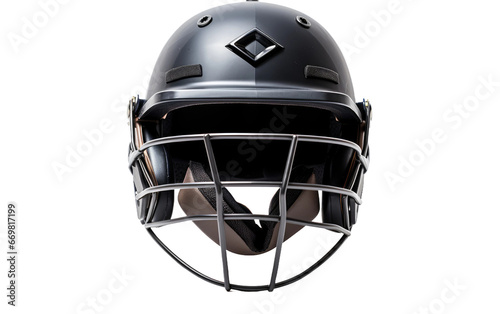 Black Cute Cricket Helmet Face Guard Isolated on Transparent Background PNG.
