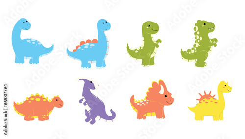 Full Set of Long Neck Dinosaurs Series