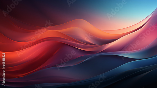 background of graceful dark wavy lines that transition into dark rainbow colors