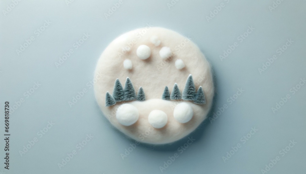 Peaceful Winter Landscape in Felt Peaceful Winter Landscape in Felt
