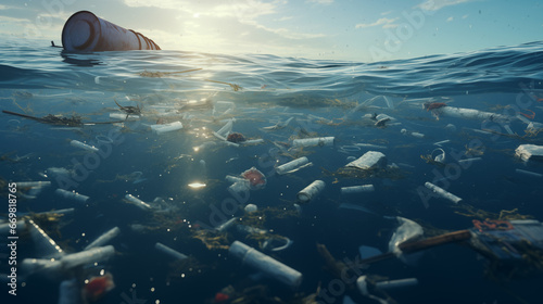 Garbage in the sea