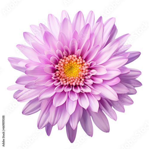 Purple aster flower isolated on transparent background,transparency 