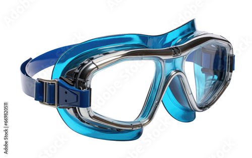 Beautiful Blue Swimming Goggles Isolated on Transparent Background PNG.