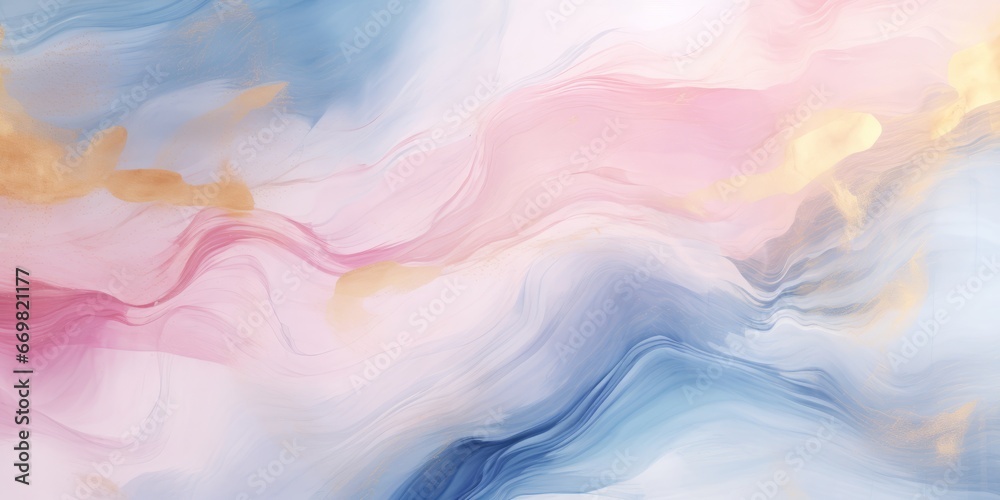 Abstract watercolor background of pink sky blue pattern