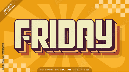 Editable Vintage Text Effect - Retro old school cartoon text in groovy style