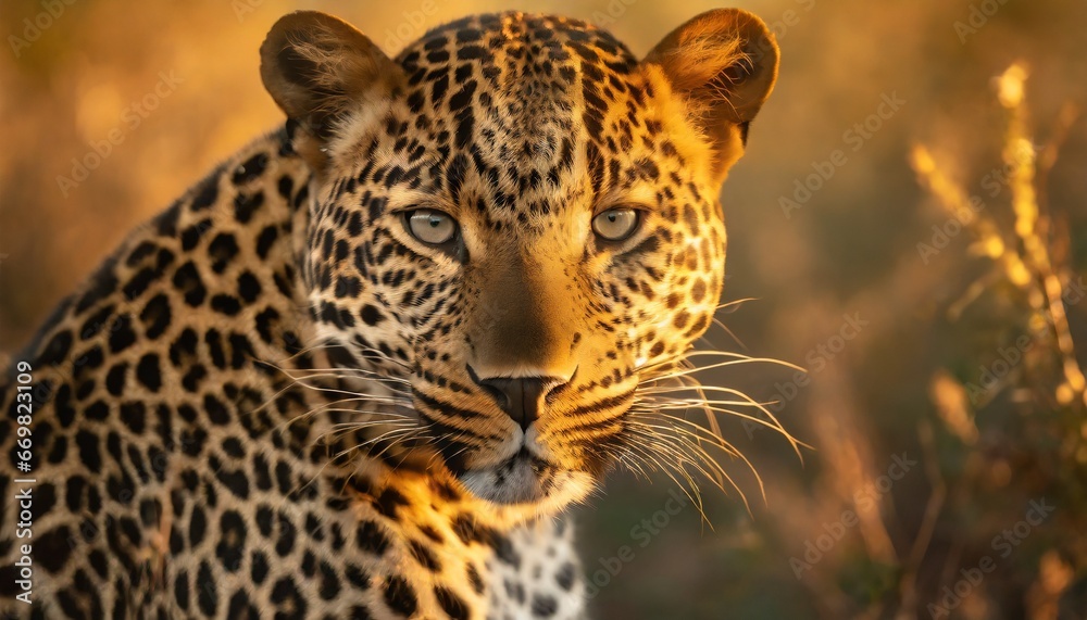 Naklejka premium portrait of a leopard