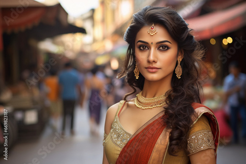 Beautiful indian woman in traditional wear