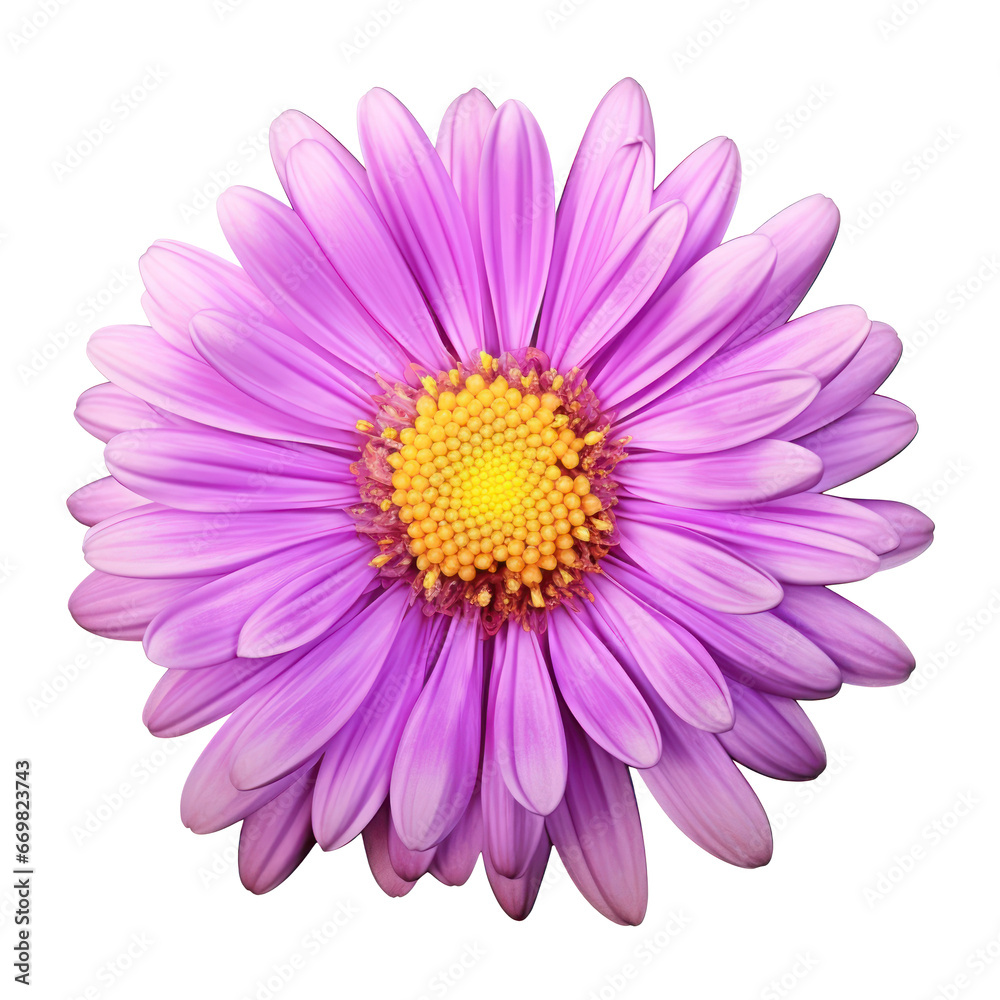Purple,violet chrysanthemum isolated on transparent background,transparency 