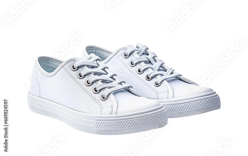 White Beautiful Tennis Shoes 3D Character Isolated on Transparent Background PNG.