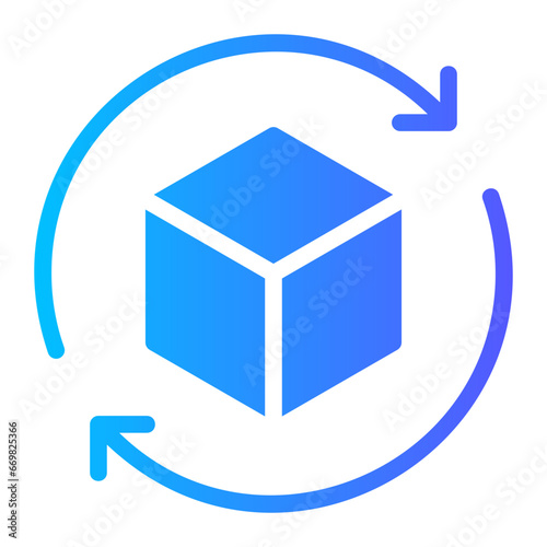 rotate gradient icon