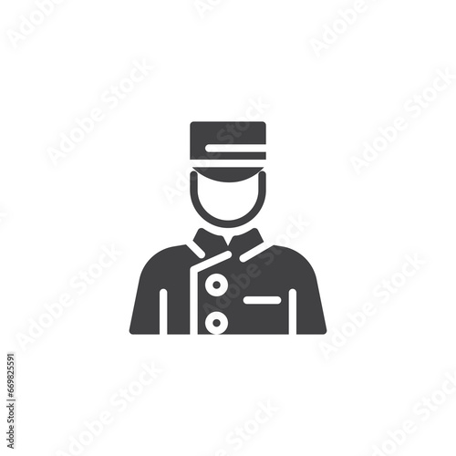 Hotel porter vector icon