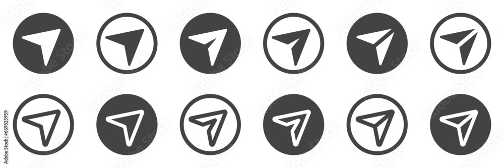 Set of send message icons. Share direct message, paper plane symbol, send, social media. Vector. Set of send message icons. Share direct message, paper plane symbol, send, social media. Vector.
