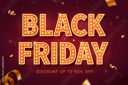 Vintage Black Friday marquee poster