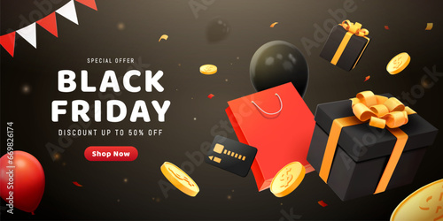 3D Black Friday banner