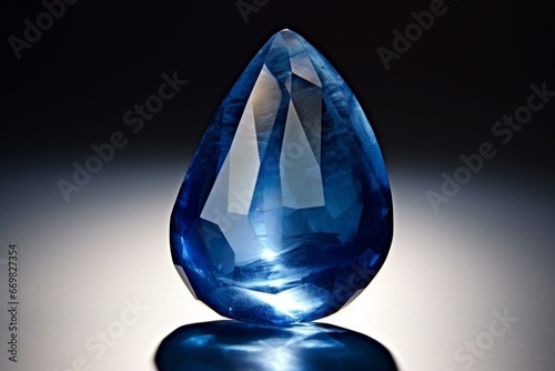 A blue gemstone. Generative AI