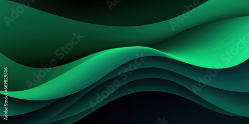 Curves and Ripples in Forest Green: An abstract illustration featuring curves and ripples in shades of forest green. The top portion is left blank, ready for your message 