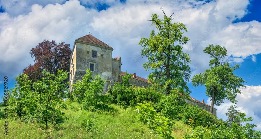 Nature around Svirzh Castle in Lviv region of Ukraine