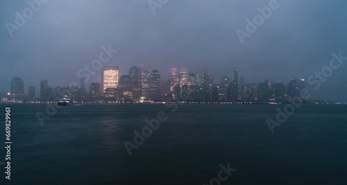 sunrise views skyline rain day New York © Cavan