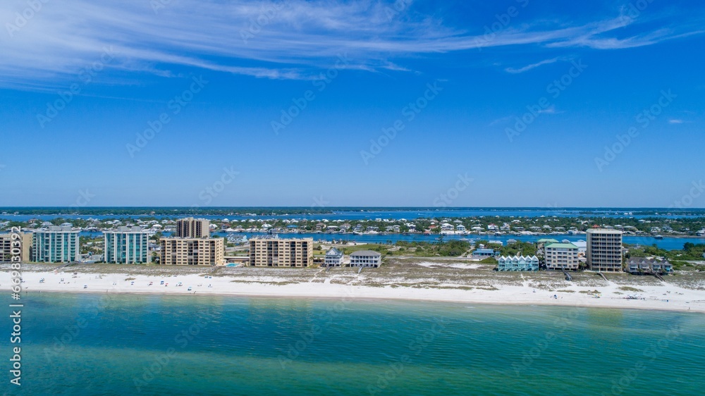 Obraz premium Aerial view of the beach at Perdido Key