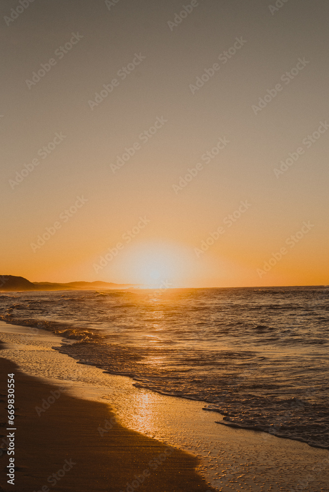 Sunrise in South Africa Beach